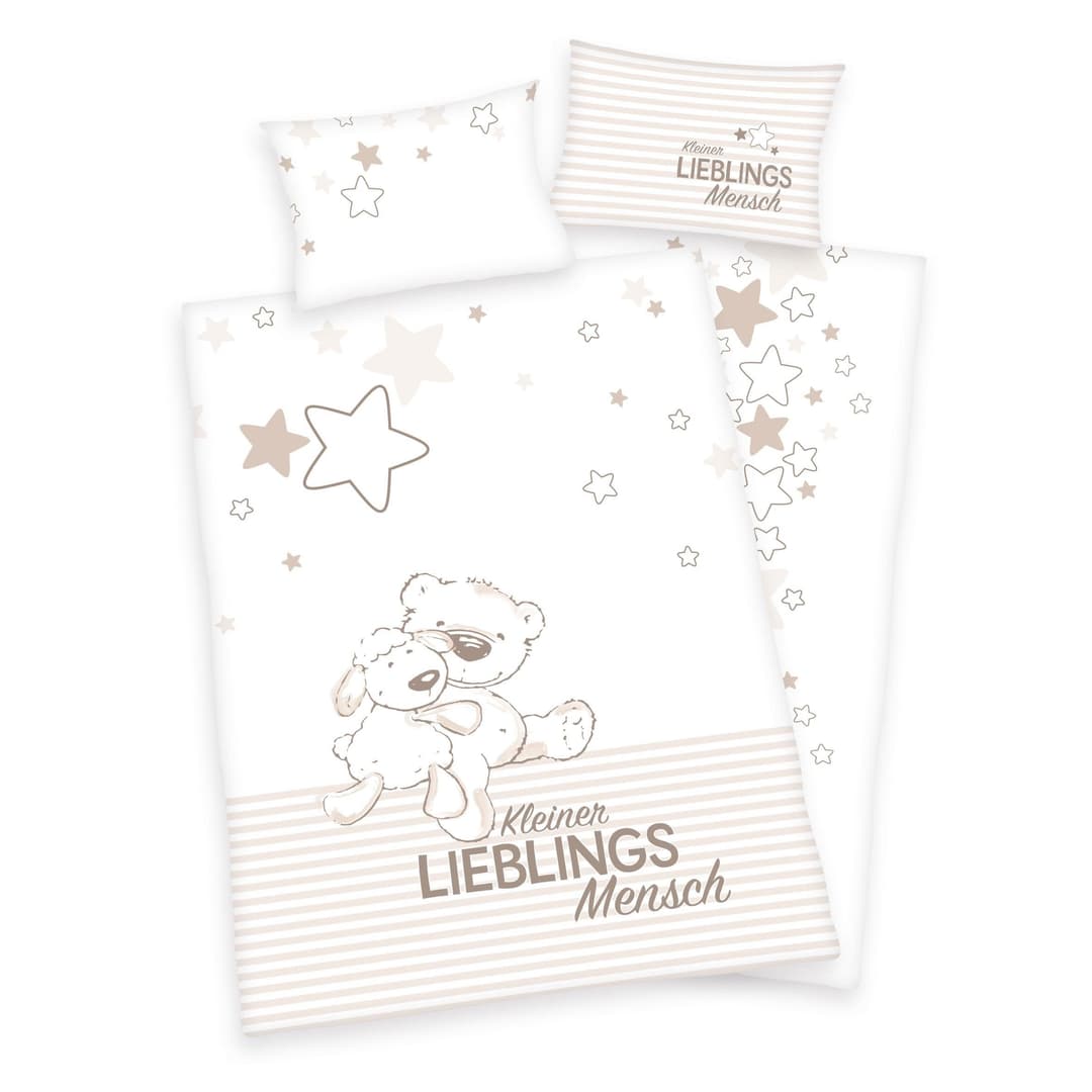 Herding Babybettwäsche Kleiner Lieblingsmensch | Beige