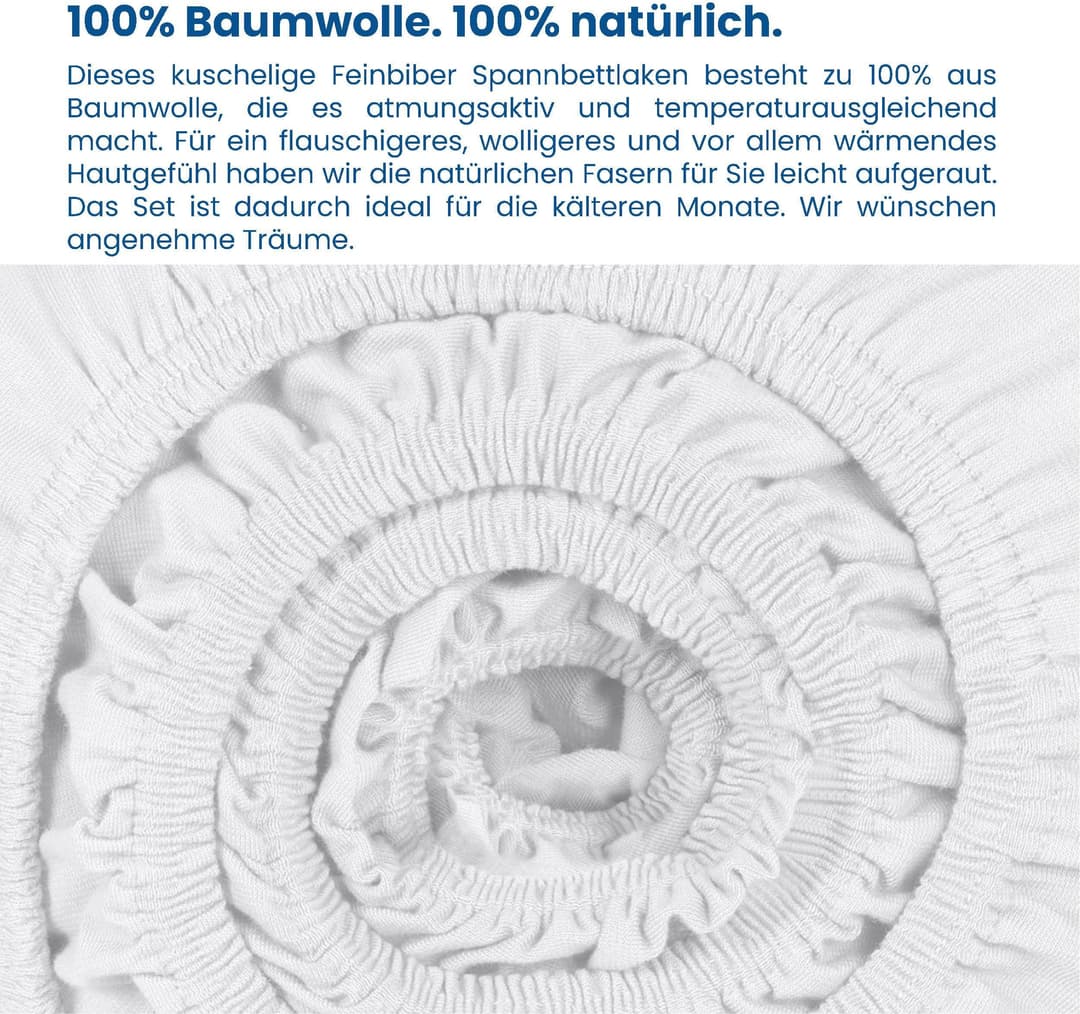 Schiesser Spannbettlaken Finni | Weiß