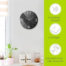 Artland Wanduhr Schiefer | Schwarz