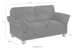 Home affaire 2-Sitzer Borkum | Braun