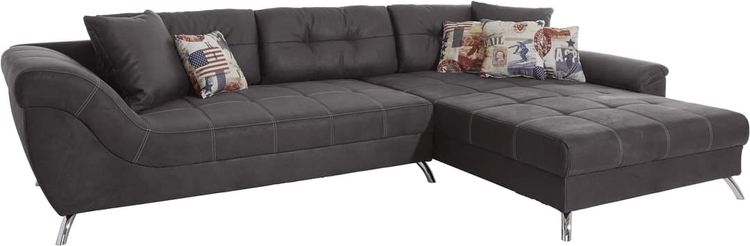 Jockenhöfer Gruppe Ecksofa San Francisco L-Form | Braun