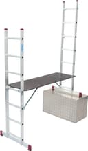 KRAUSE Schiebeleiter Corda, 2x7 Sprossen | Silber 2