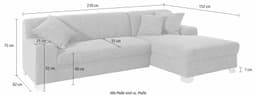 DOMO collection Ecksofa Turah | Rot
