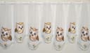 Stickereien Plauen Scheibengardine Eulen | Beige