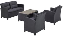KONIFERA Gartenlounge-Set St. Tropez | Schwarz