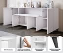 Home affaire Sideboard PHUKET II | Weiß 3