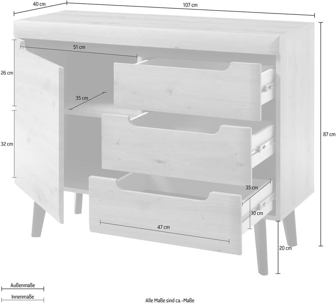 Home affaire Sideboard Torge | Holztöne