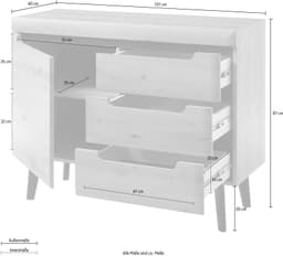 Home affaire Sideboard Torge | Holztöne