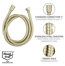WENKO Brauseschlauch Brass | Gold