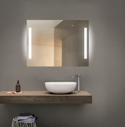 welltime LED-Lichtspiegel Plaza | Silber
