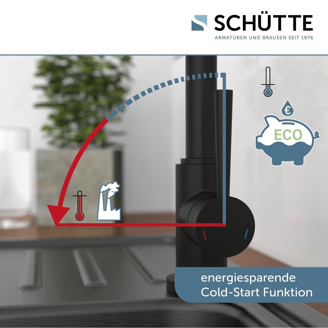 Schütte Spültischarmatur CORNWALL | Schwarz