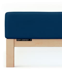 Schlafgut Spannbettlaken Soft Contact | Blau