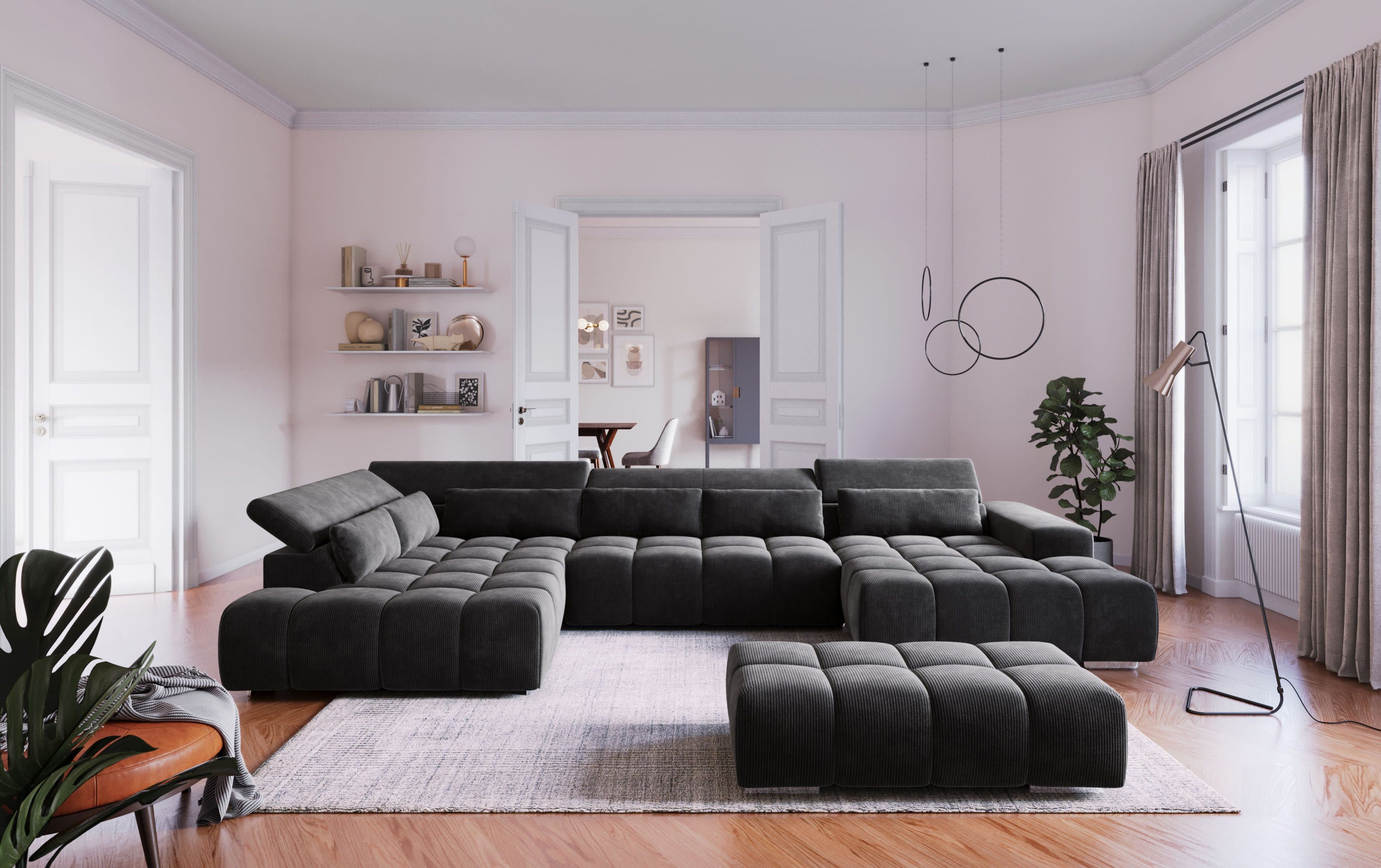 COTTA Wohnlandschaft Orion U-Form | Grau