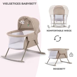 Kinderkraft Baby-Reisebett LOVI | Beige