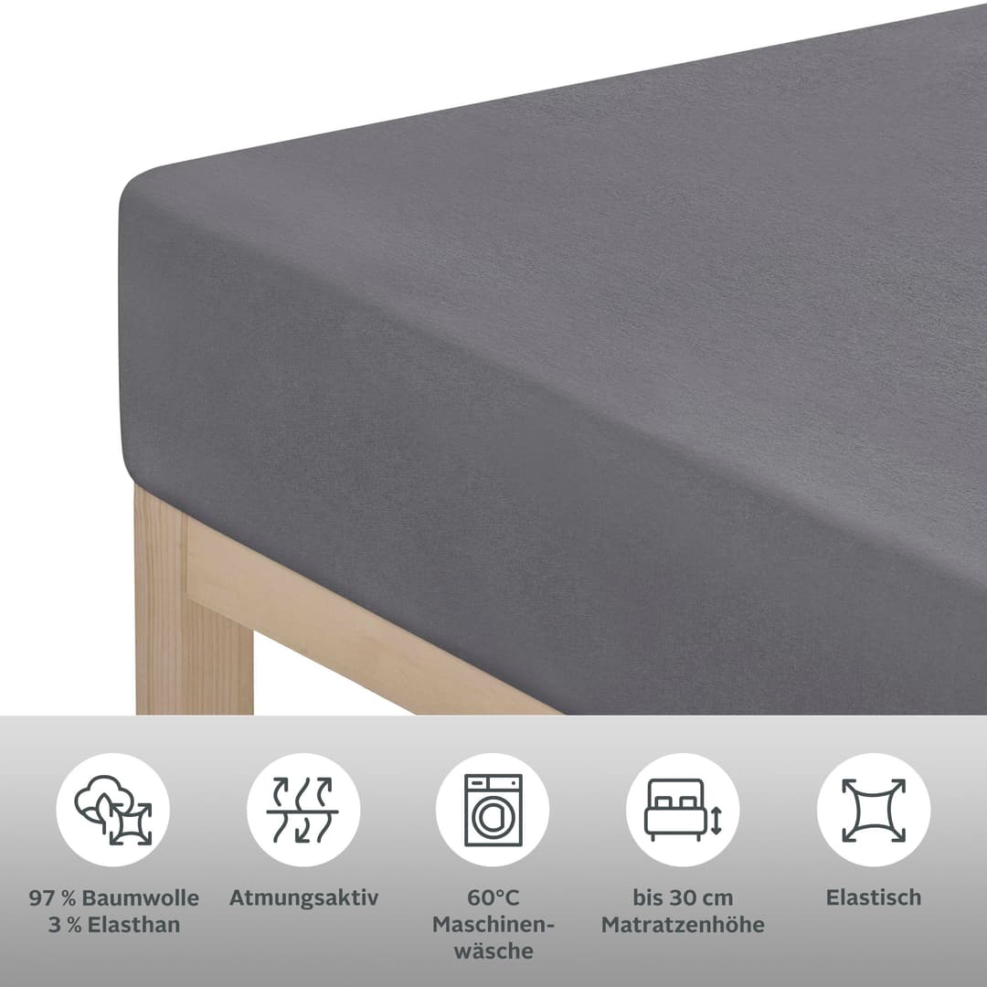 OTTO home Spannbettlaken SOUCY | Grau