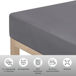 OTTO home Spannbettlaken SOUCY | Grau