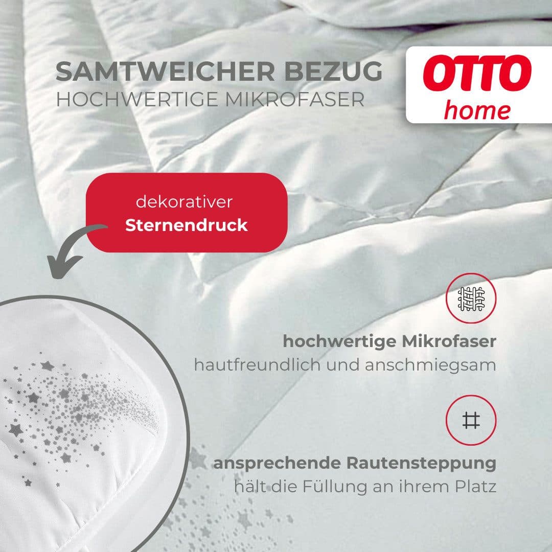 OTTO home Microfaserbettdecke Baca | Weiß
