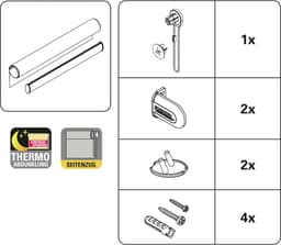 Seitenzugrollo Uni-Rollo Thermo ENERGIESPAREND | Weiß