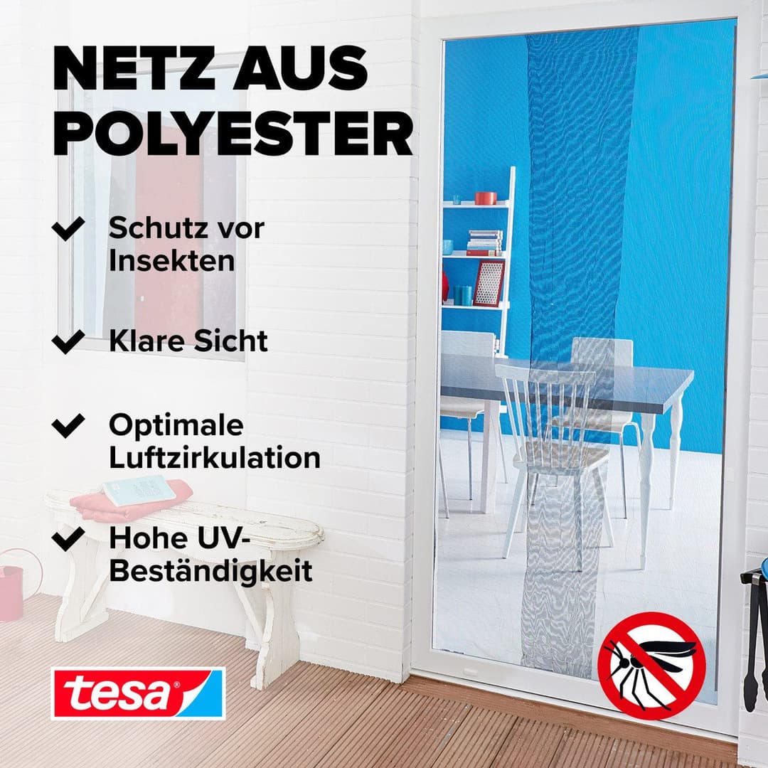 tesa Insektenschutz-Tür Insect Stop Standard | Schwarz