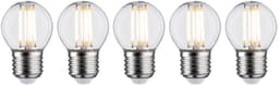 Paulmann LED-Filament 5er Pack 5W Tropfen E27 2700K klar | Transparent