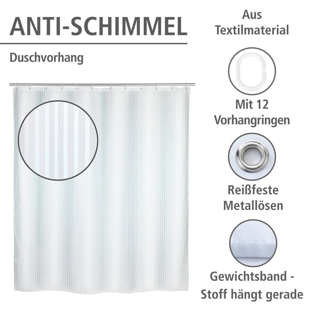 Wenko Duschvorhang Palais | Weiß