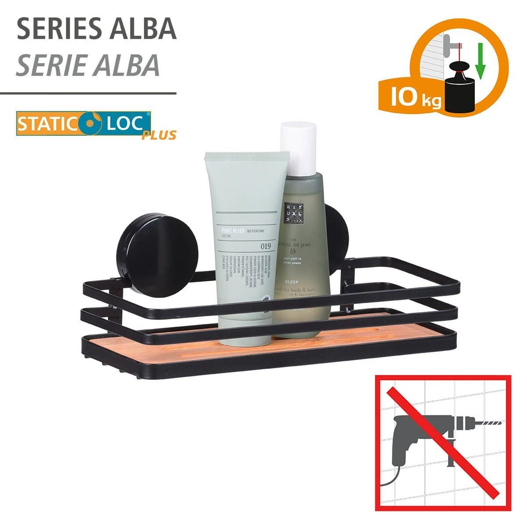 Wenko Badregal Alba | Schwarz