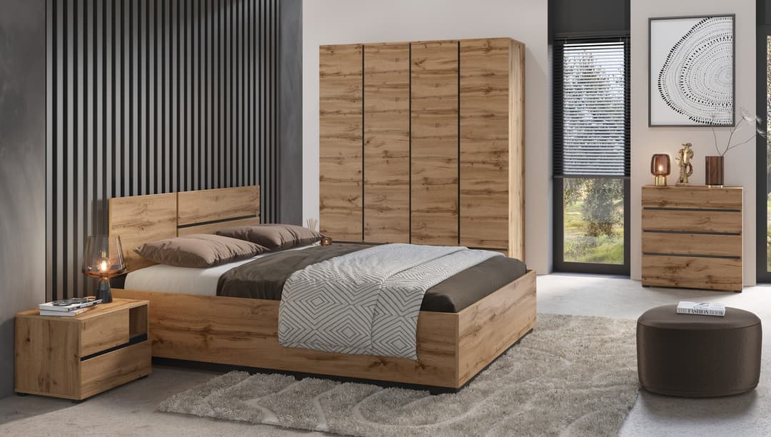 OTTO home Bett Cross | Holztöne