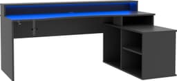 FORTE Gamingtisch Tezaur | Schwarz
