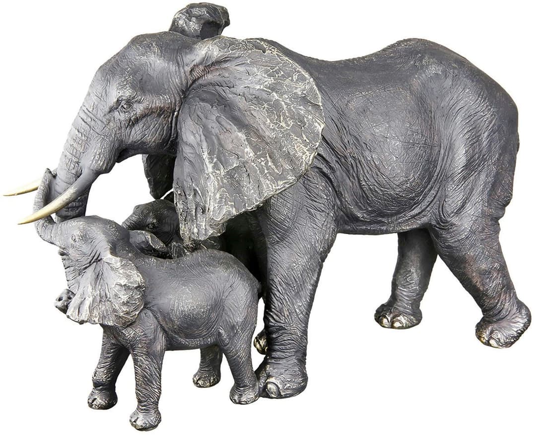 Casablanca by Gilde Elefantenfamilie Figur | Schwarz