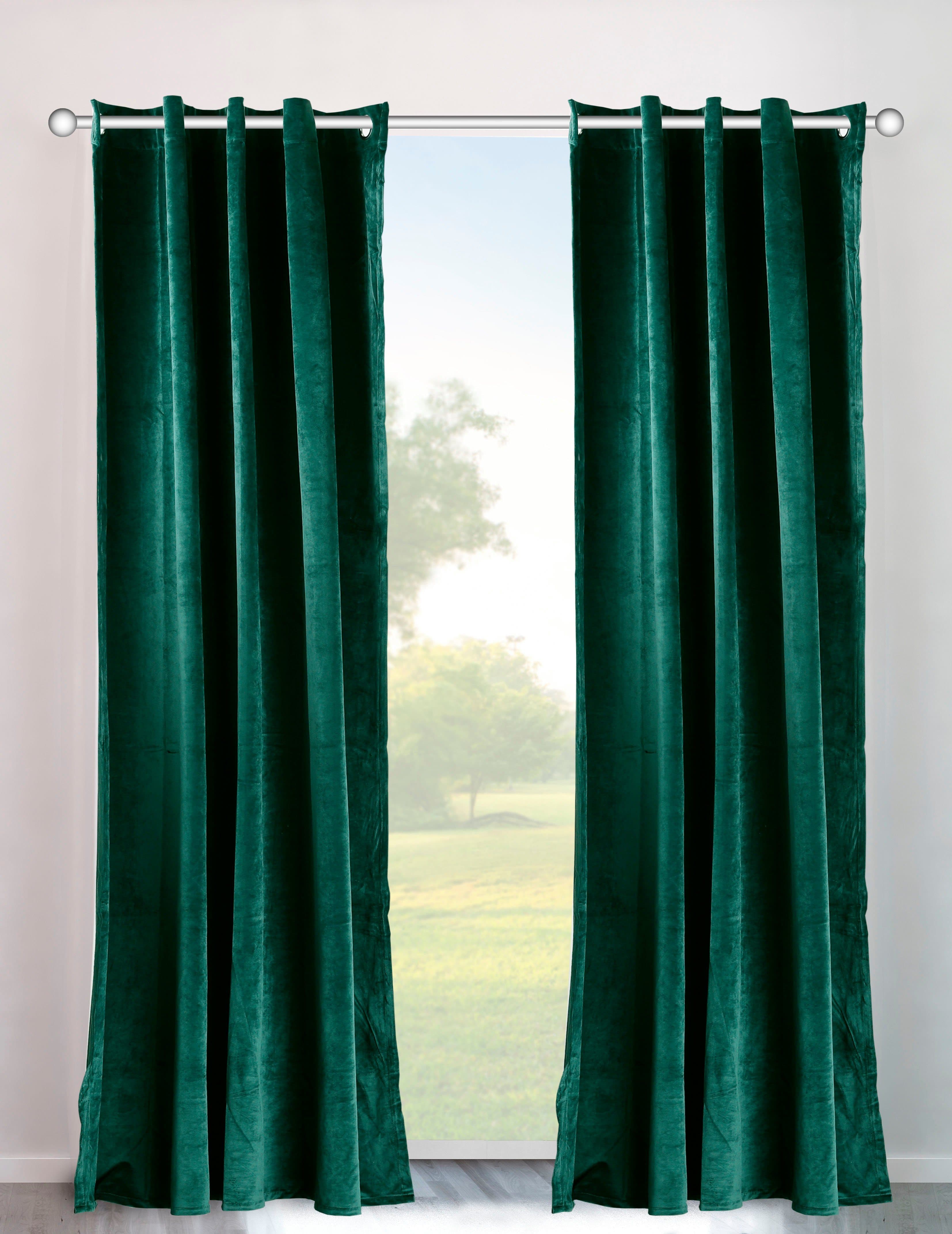 OTTO home Vorhang Velvet Uni | Grün