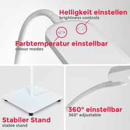 B.K.Licht LED Stehlampe | Weiß