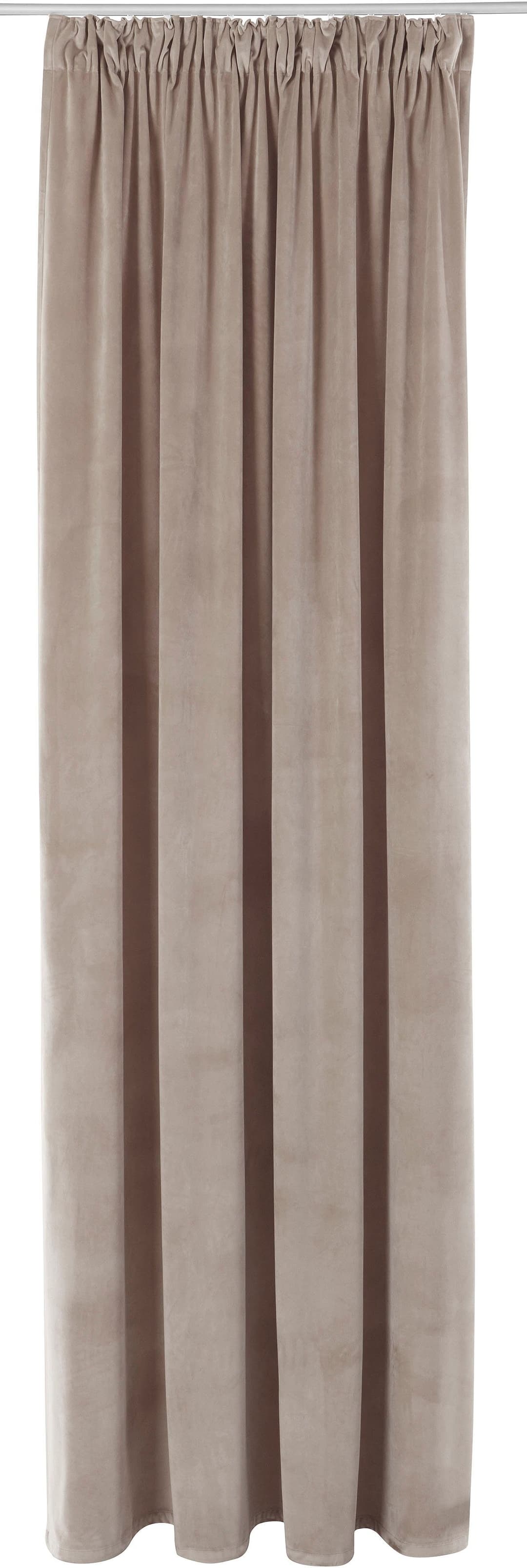 LeGer Home by Lena Gercke Vorhang Samt Ladina | Beige