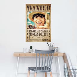 Reinders! Poster One Piece - wanted monkey d. Luffy | Braun