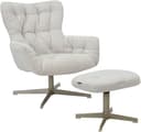 Home affaire VERGAS Ohrensessel mit Hocker | Beige
