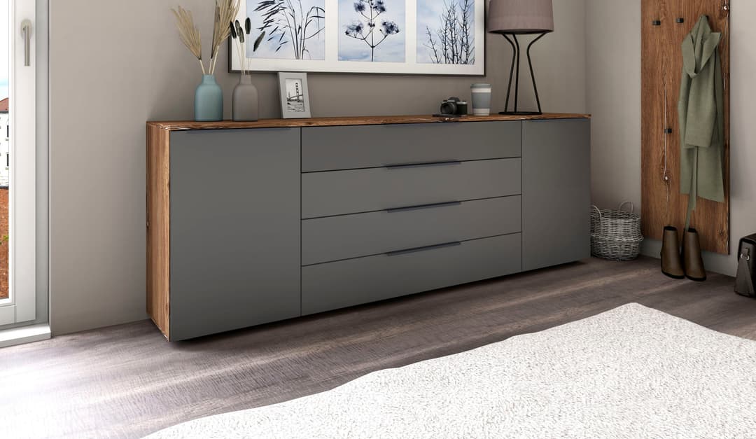 borchardt Möbel Sideboard Tom | Grau