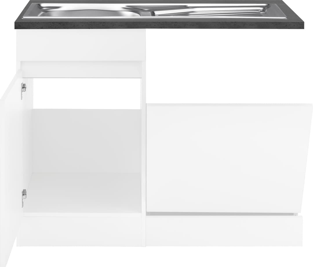 OPTIFIT Spülenschrank Roth | Weiß