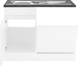 OPTIFIT Spülenschrank Roth | Weiß