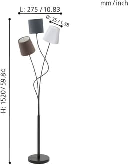 EGLO MARONDA Stehlampe | Schwarz