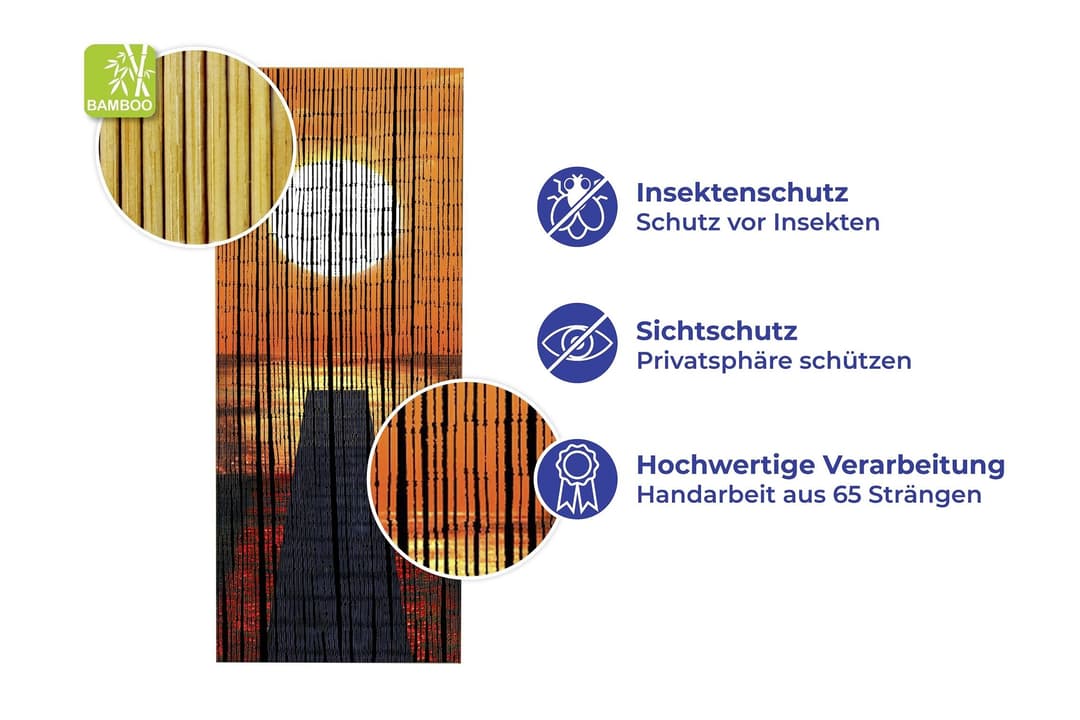Maximex Türvorhang Sonnenuntergang | Mehrfarbig