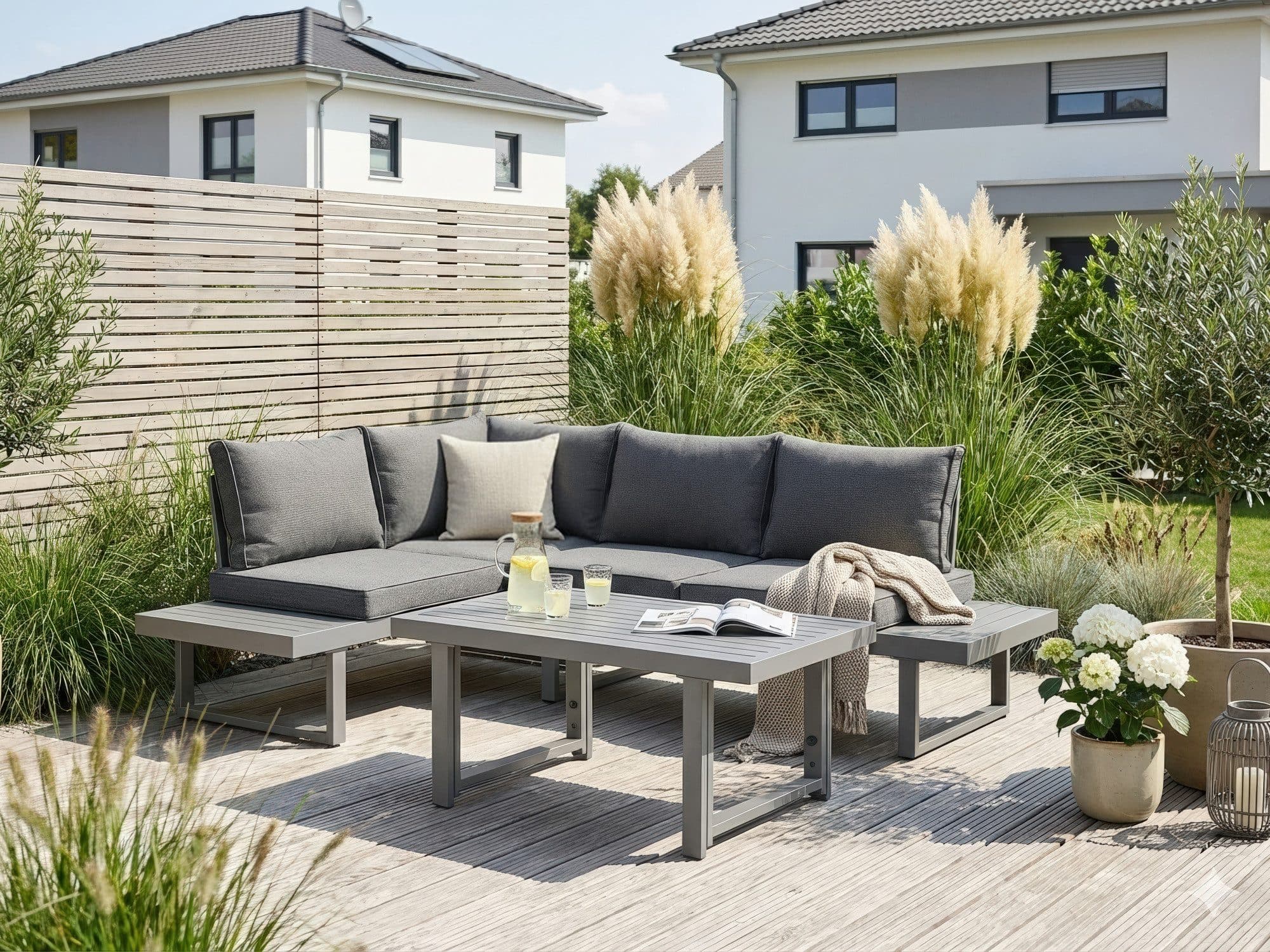 KONIFERA Gartenlounge-Set Hamburg | Grau