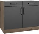 wiho Küchen Unterschrank Elba Breite 100 cm | Braun
