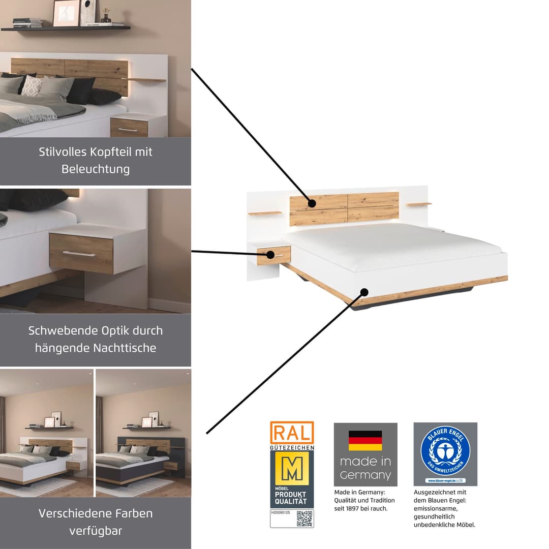 rauch BOSTON-EXTRA Bettanlage | Grau