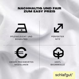 Schlafgut Spannbettlaken EASY JERSEY | Weiß
