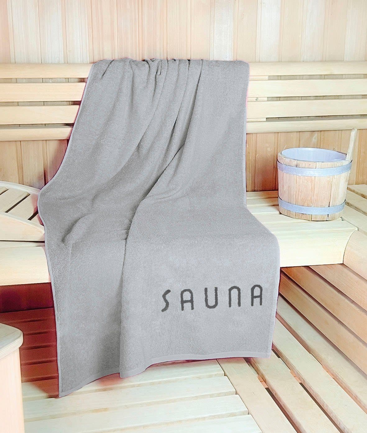KiNZLER Saunatuch Wellness | Grau