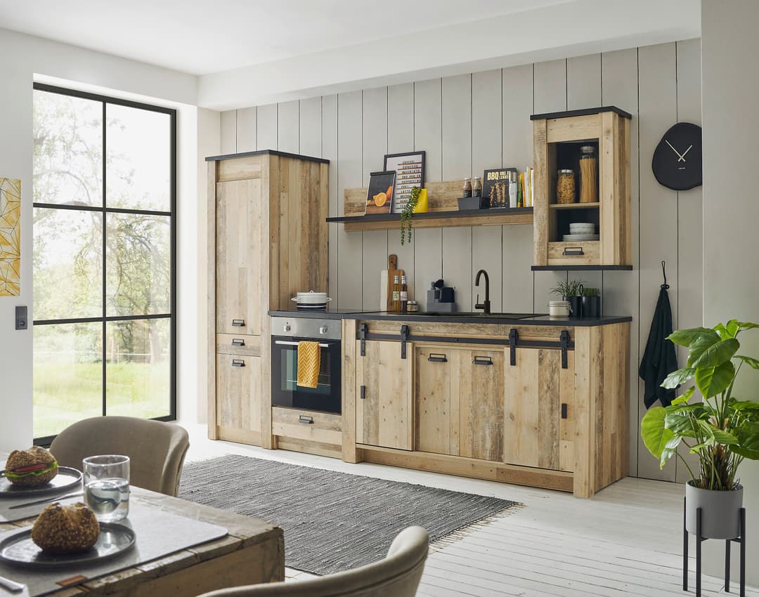 Home affaire Küchenzeile Sherwood | Holztöne