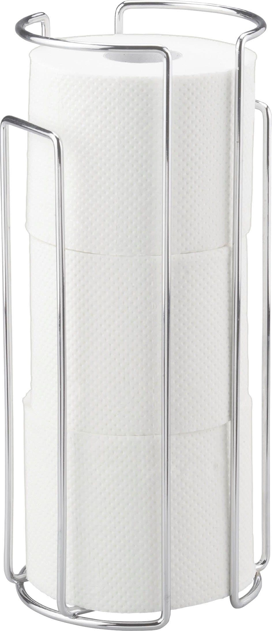 WENKO Toiletten-Ersatzrollenhalter Wandhalter | Silber