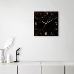 OTTO home Wanduhr Marmor | Schwarz