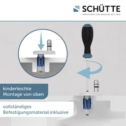 Schütte WC-Sitz Duroplast, WHITE D-Form PRO 5 | Weiß