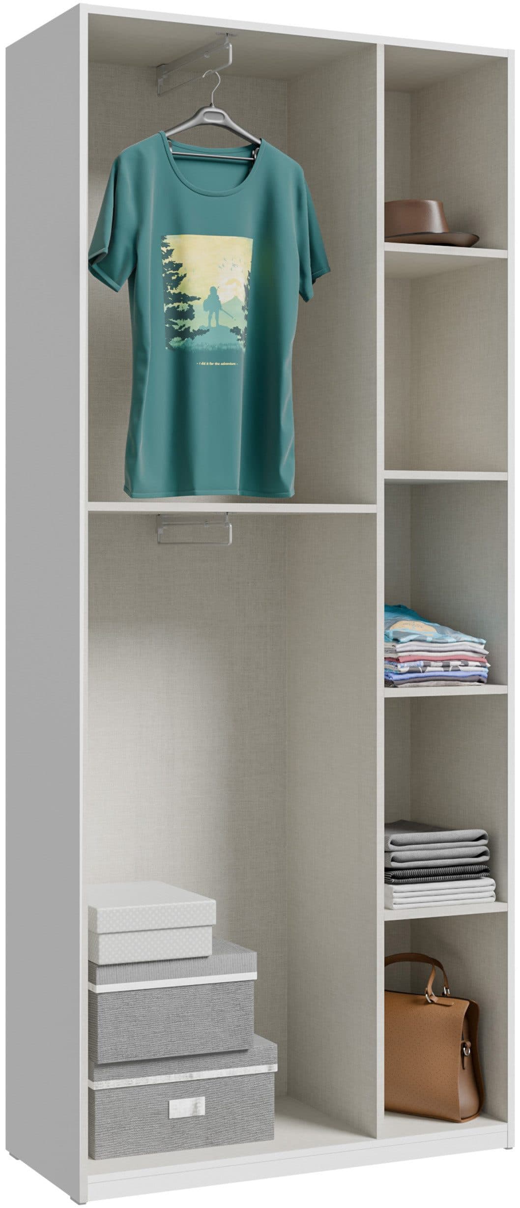 FORTE Kleiderschrank | Weiß