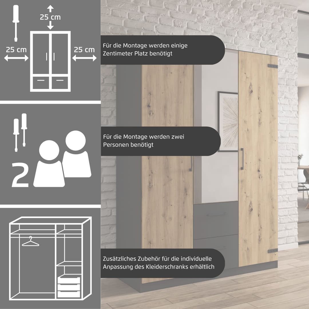rauch Kleiderschrank Holmes | Braun